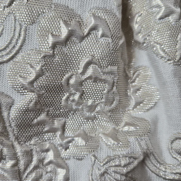 EUC Rare Editions Dress Ivory Gold Silver Girl 5 Wedding Holiday Family Photo - Picture 7 of 13